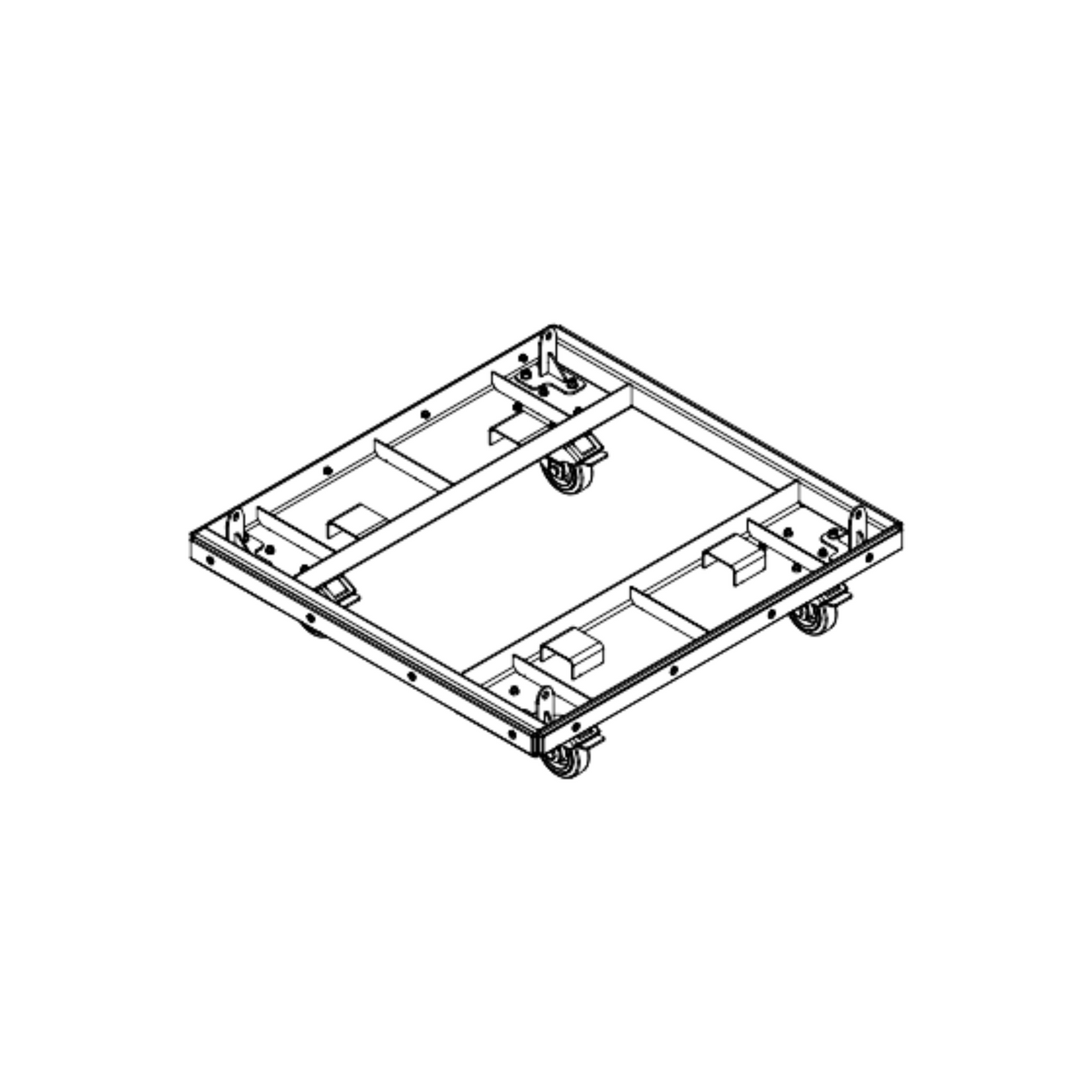 EM Acoustics WC-T215 Touring wheelcart for 3 x ST-215, black