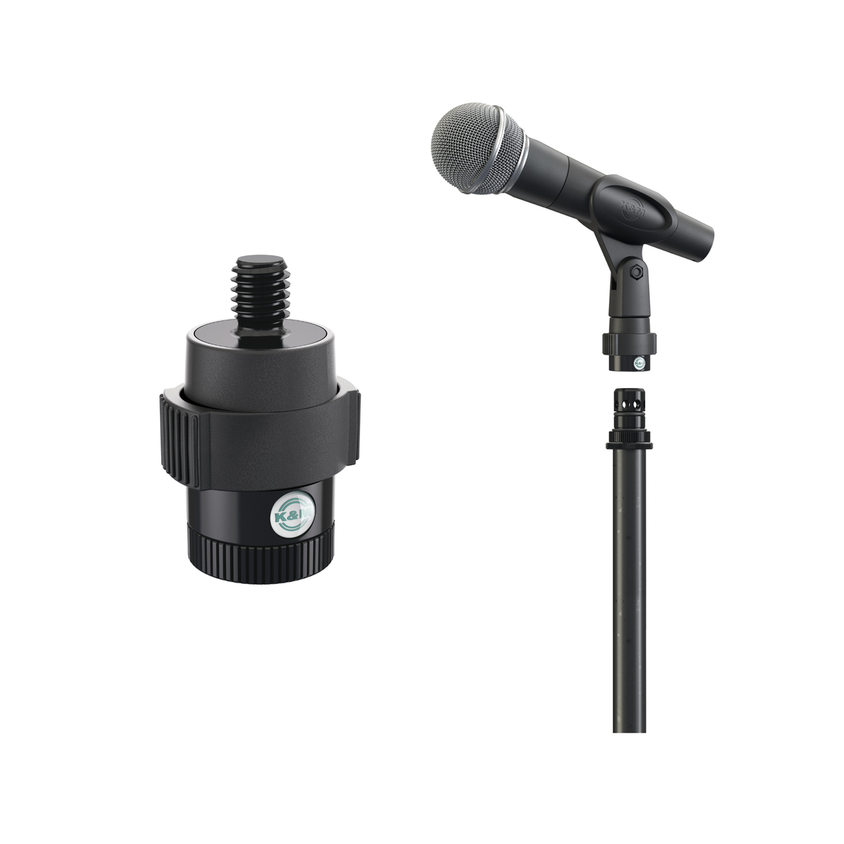 K&M 23910 quick release adaptor for microphones, black