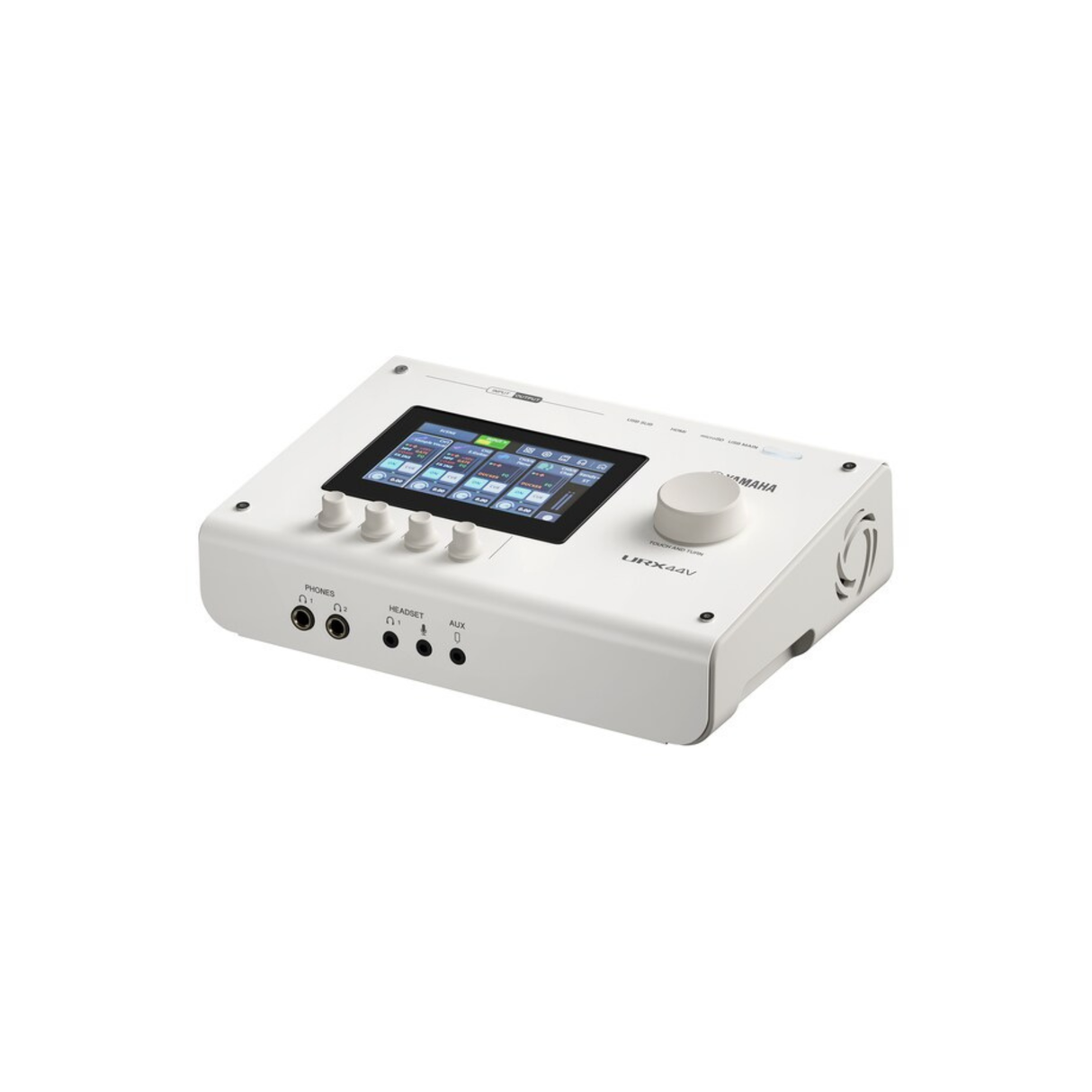 Yamaha URX44V W 6-in/4-out USB-C Audio/Video Interface, white