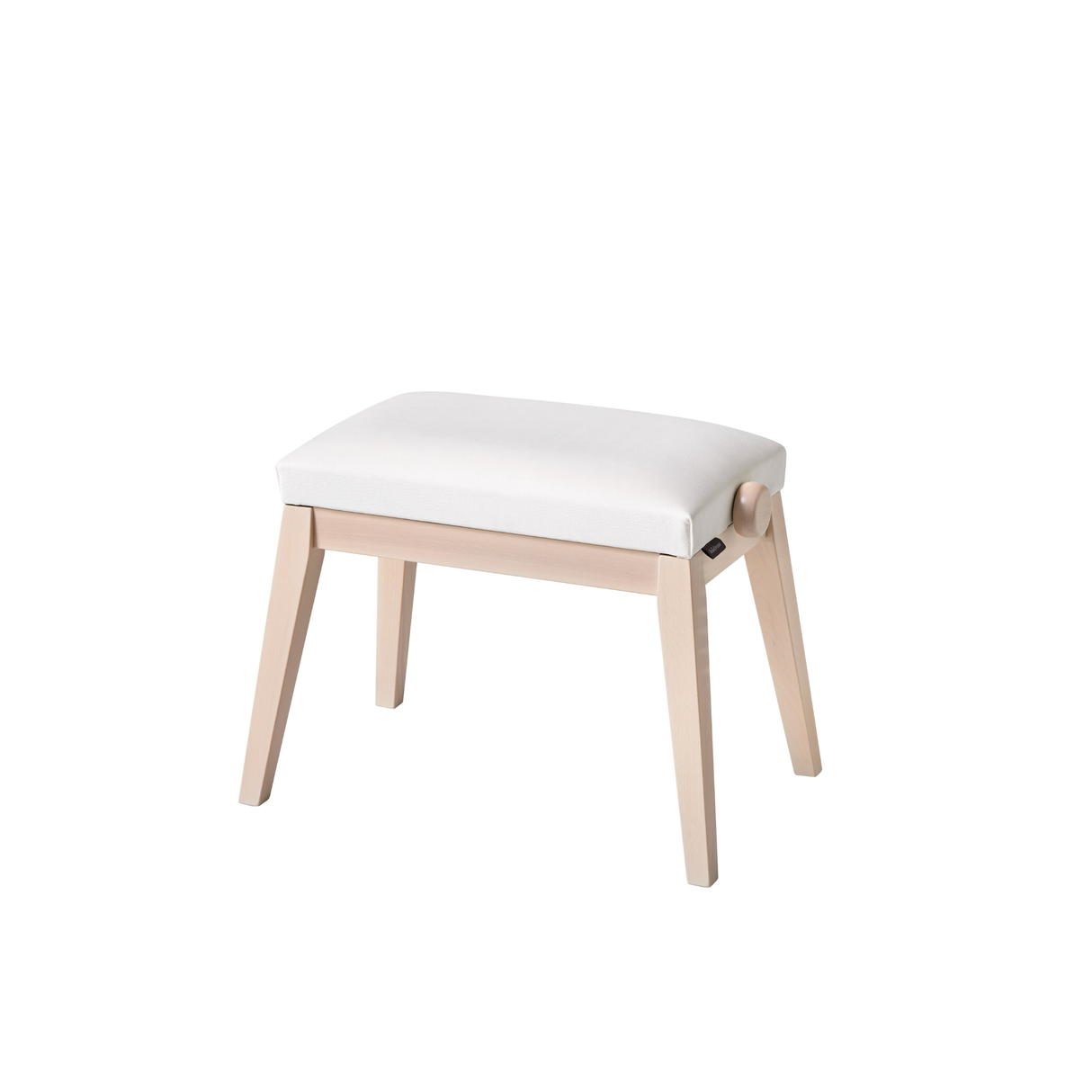 K&M 13946 piano bench, bench ash color, seat white velvet