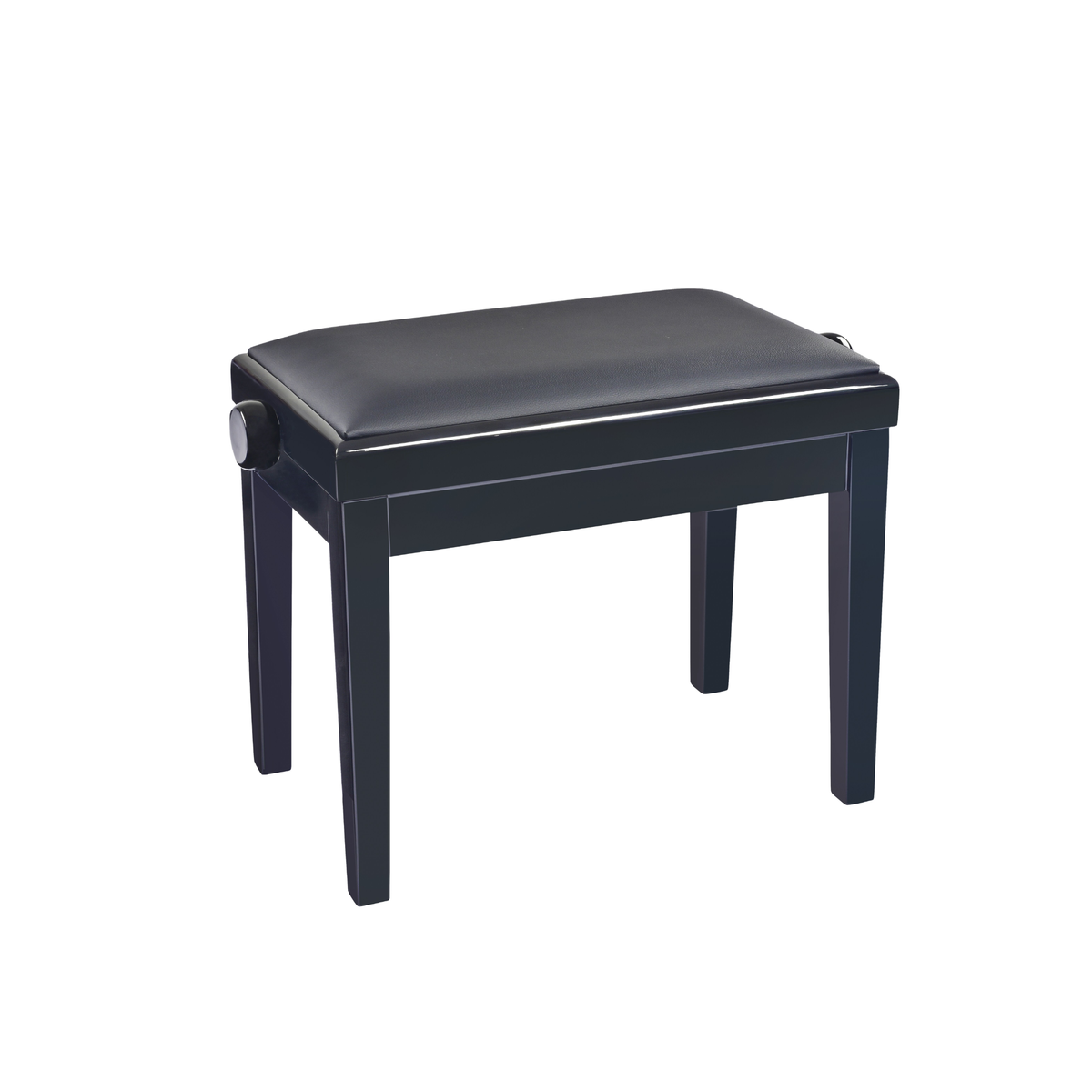 K&M 13976 Piano bench, bench black glossy finish, seat black imitation leather