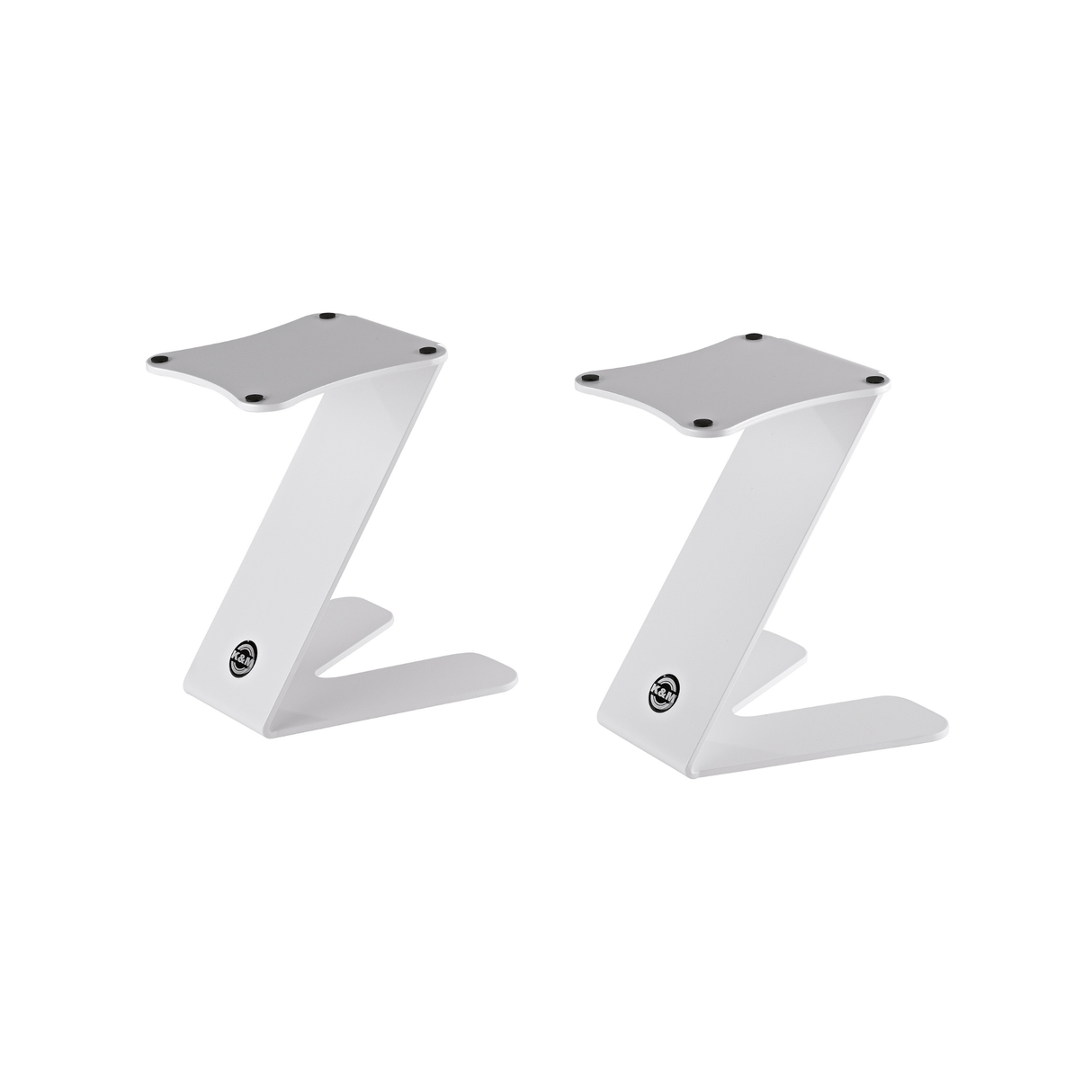 K&M 26773 table monitor stand, pure white