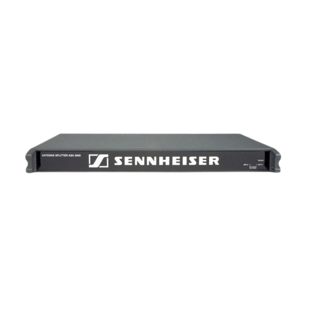 Sennheiser ASA 3000-UK Antenna splitter, 2x 1 in 8 out, 19"/1HE, internal power supply
