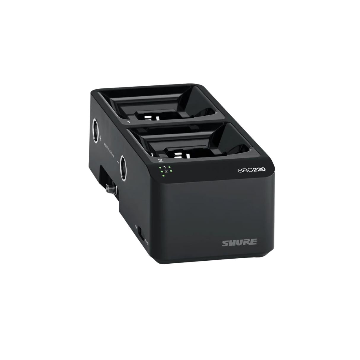 Shure networked dual docking battery/transmitter charger with PS45UK power supply; for 2 x SB900A