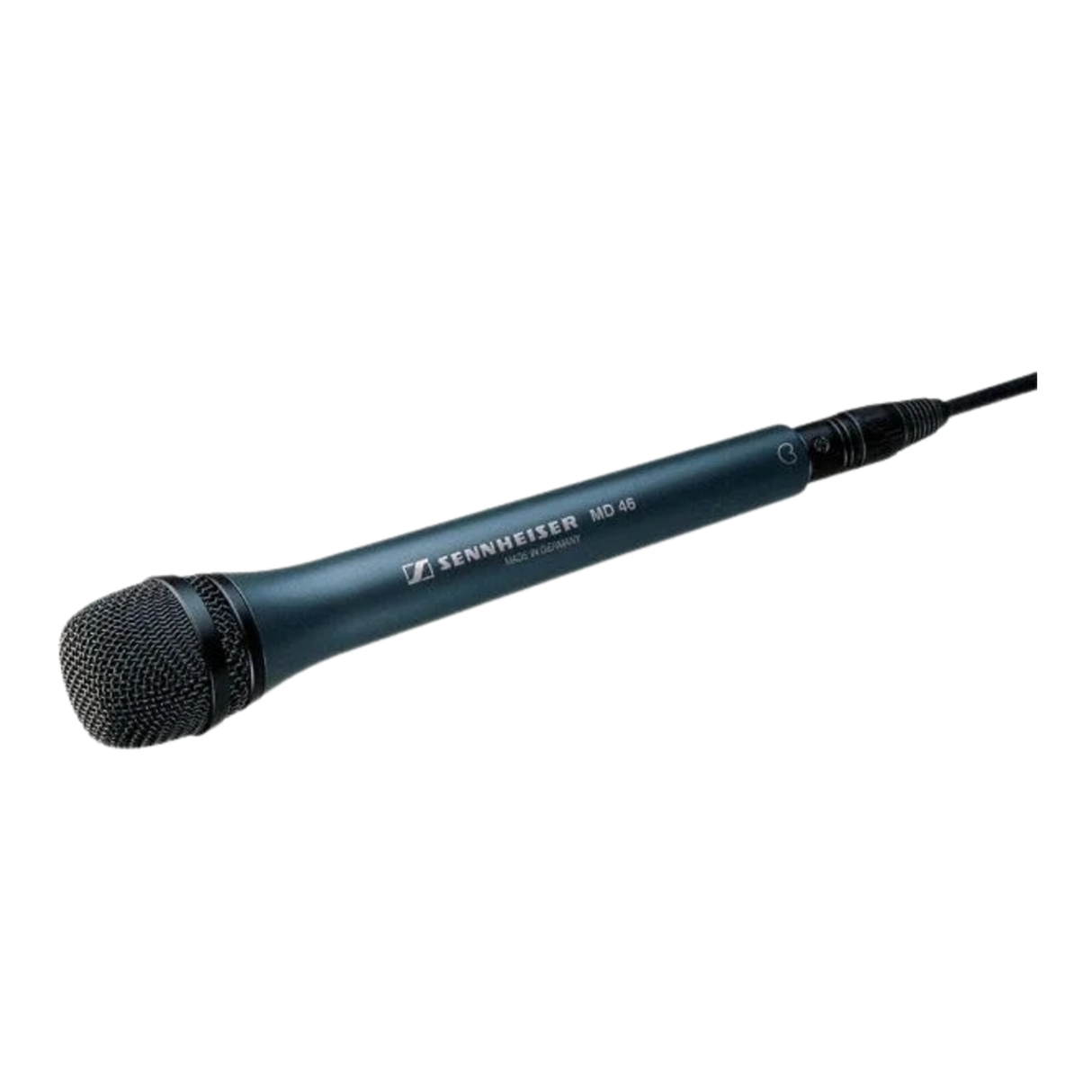 Sennheiser MD 46 ENG microphone, dynamic, cardioid, elastic capsule mount, 3-pin XLR-M, black