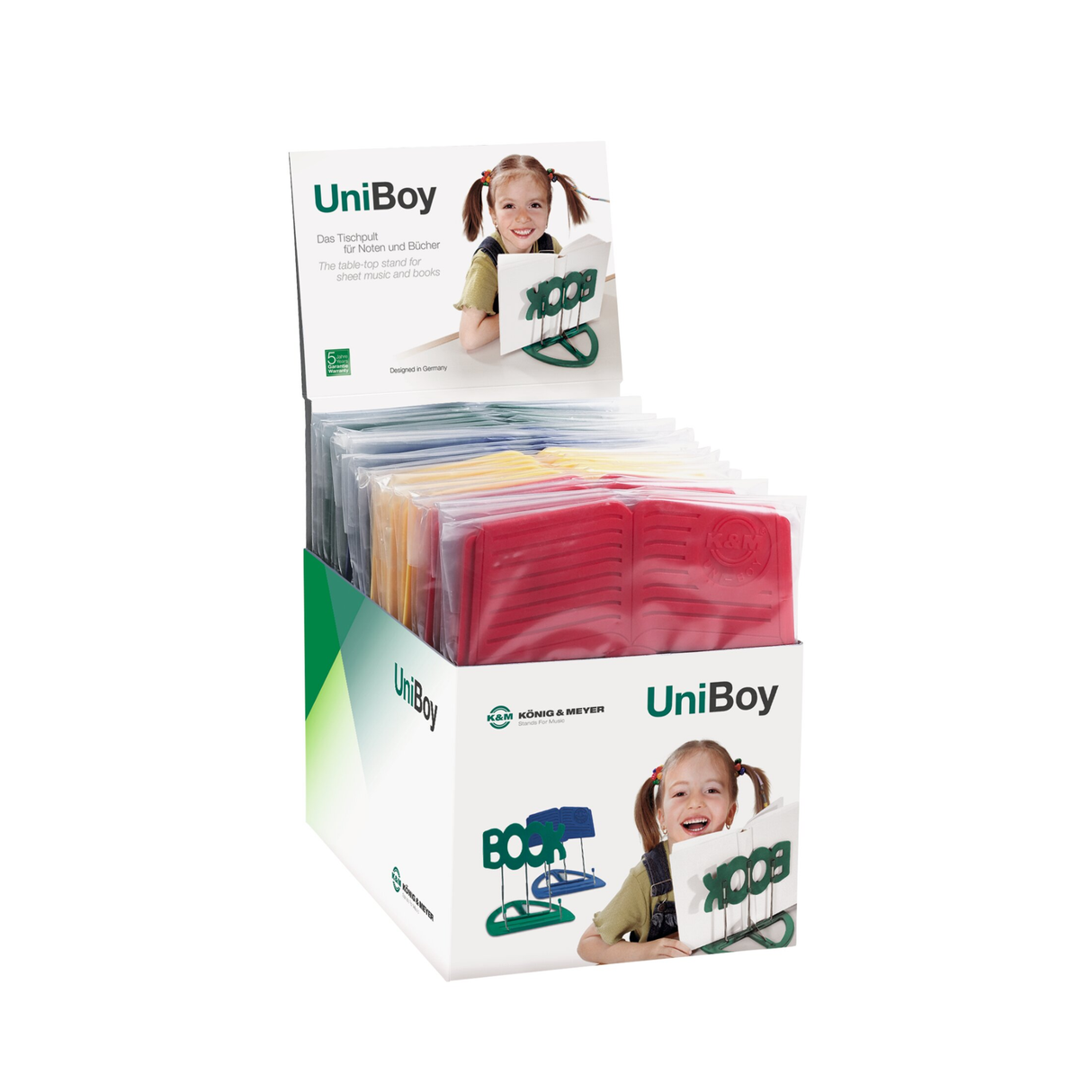 K&M 12450 uni-boy "classic", blue/red/yellow/green, 22-pack