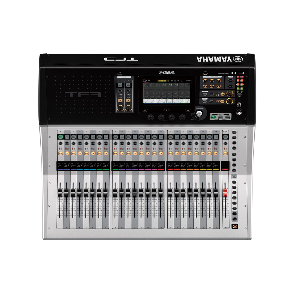 Yamaha compact 24 fader, 48-input (40 mono, 2 stereo, 2 return) digital mixer