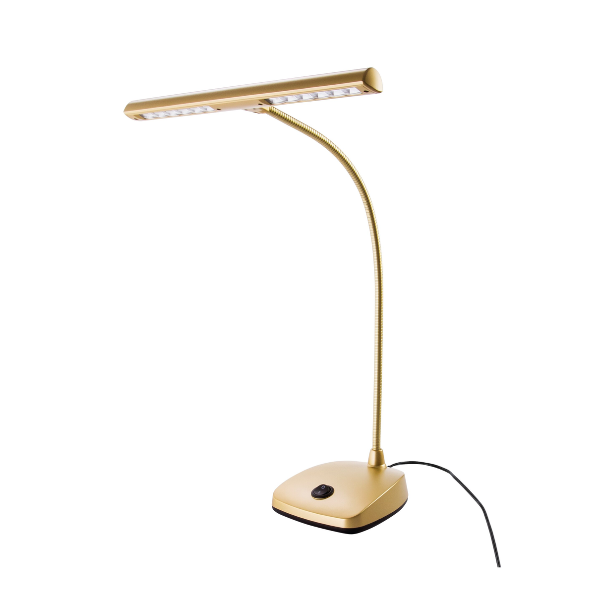 K&M 12297 LED piano lamp, gold-coloured