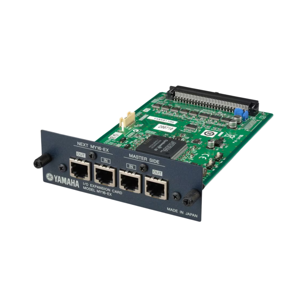 Yamaha 16 Channel I/O expansion card to expand MY16-ES64 and MY16-MD64 up to 64 ch, 4 x RJ45