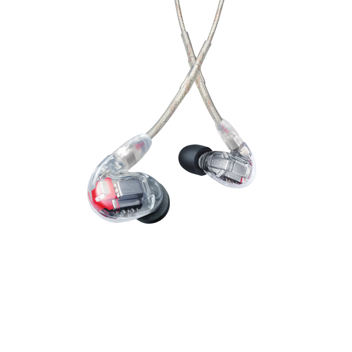 Shure Sound Isolating Earphones with Quad Drivers & adjustable frequency response (Clear)