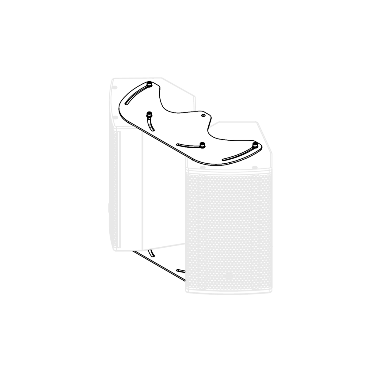 EM Acoustics DFB-81X Dual flybar set for 2 x EMS-81X (2 plates), White