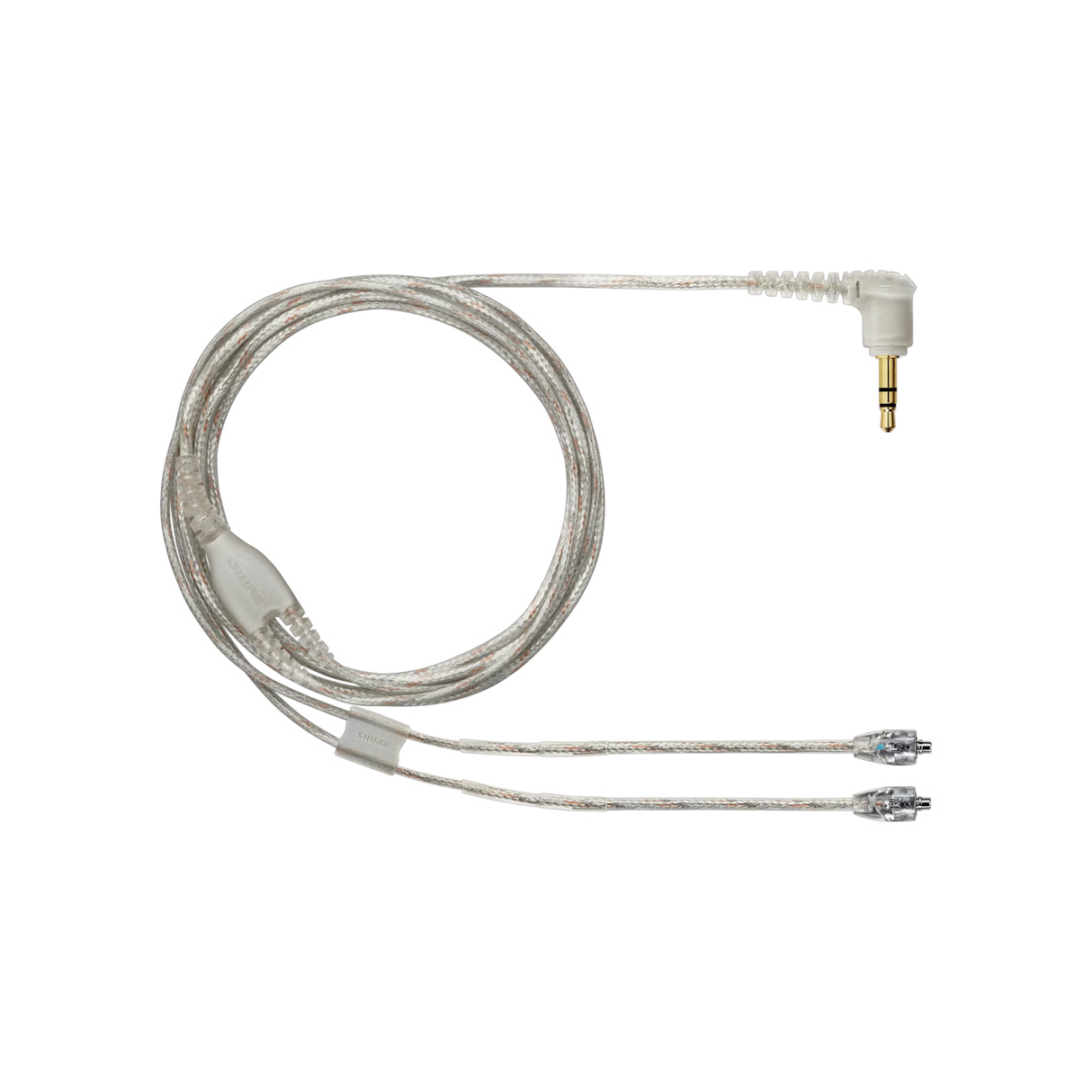 Shure Earphone Replacement Cable 46" with silver coloured nickel plated MMCX (Clear)
