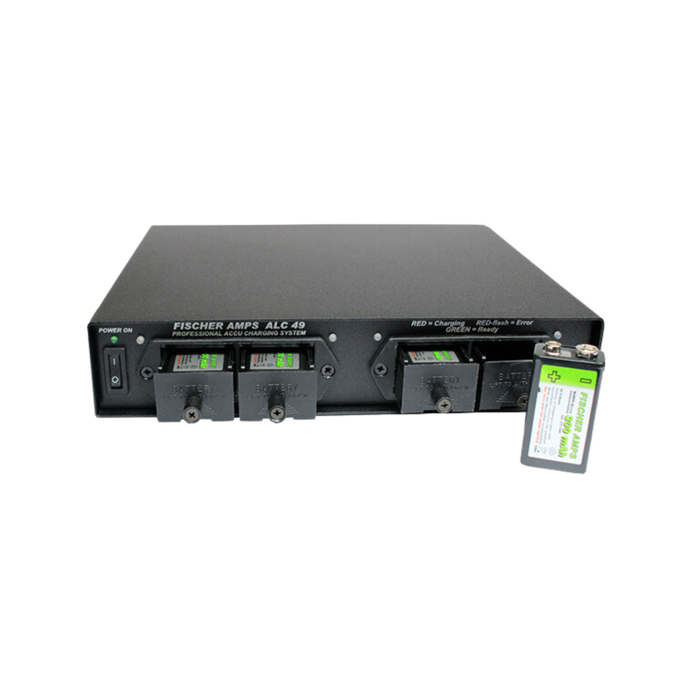 Fischer Amps ALC49 charger; 1U 1/2 rack-mount for 4 x 9V cells (cells not included)