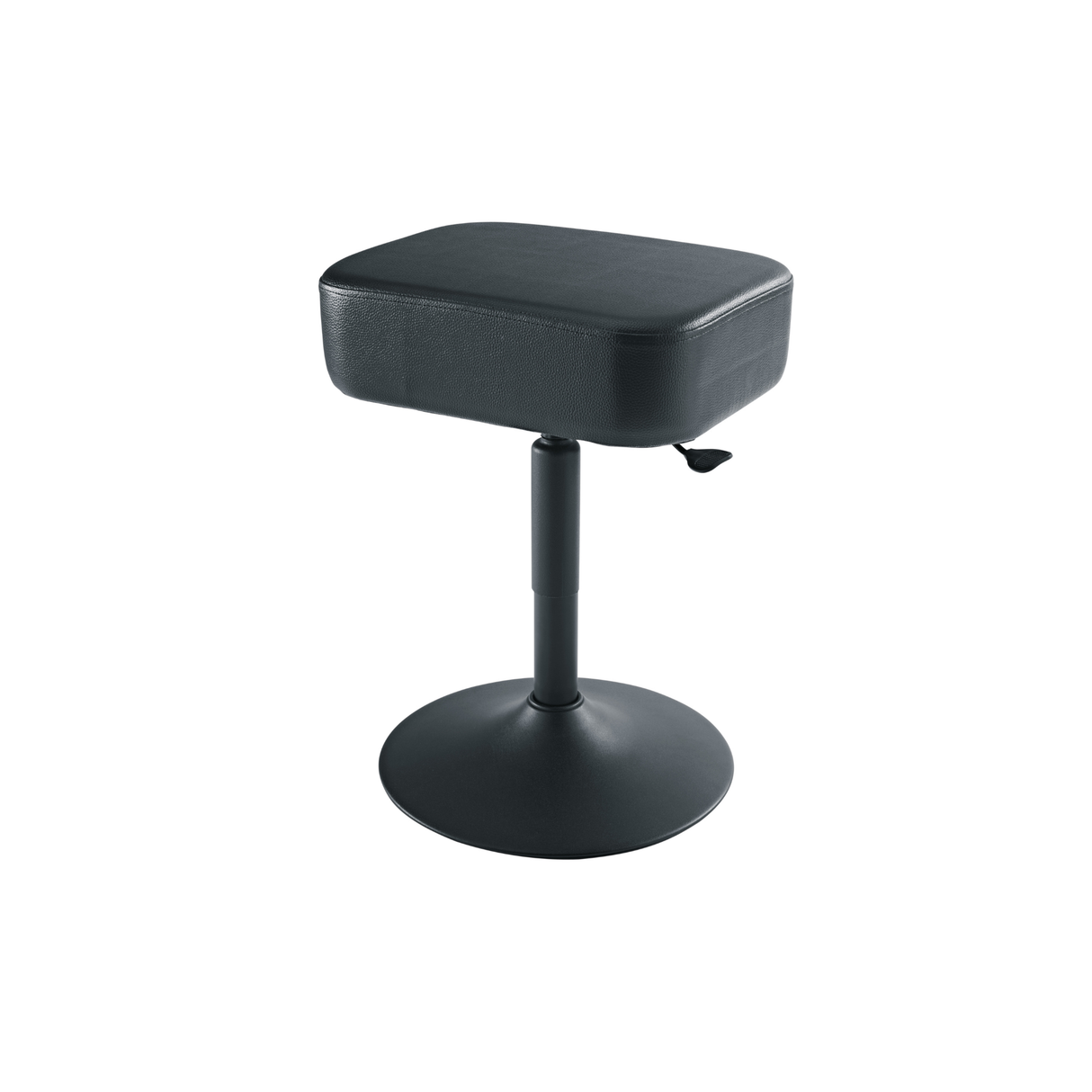 K&M 14093 piano stool with rectangular seat, black
