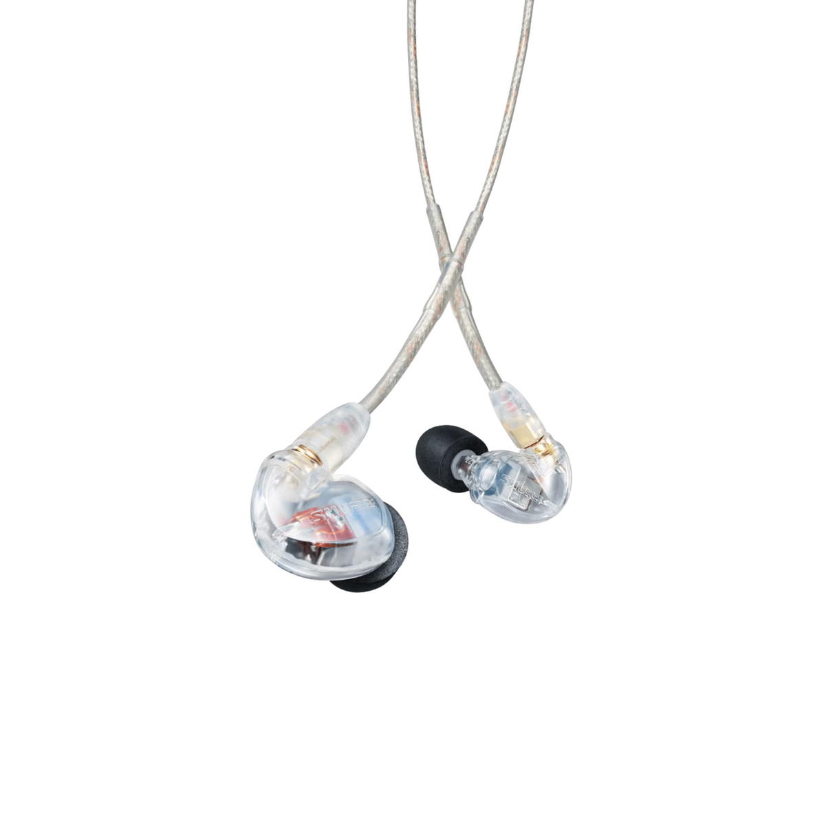 Shure dual driver earphone with detachable and wireform fit cable, clear