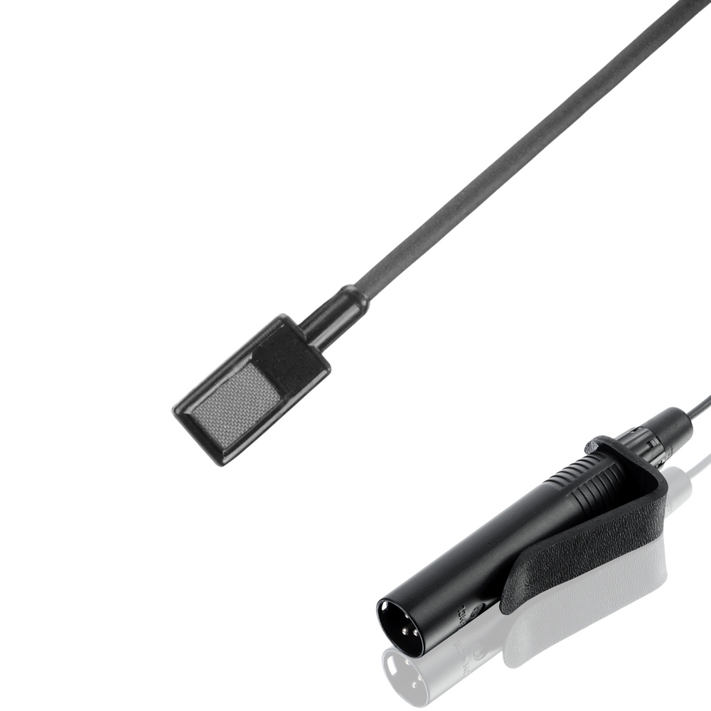 Countryman EMW (square) microphone to XLR, black, flat HF response