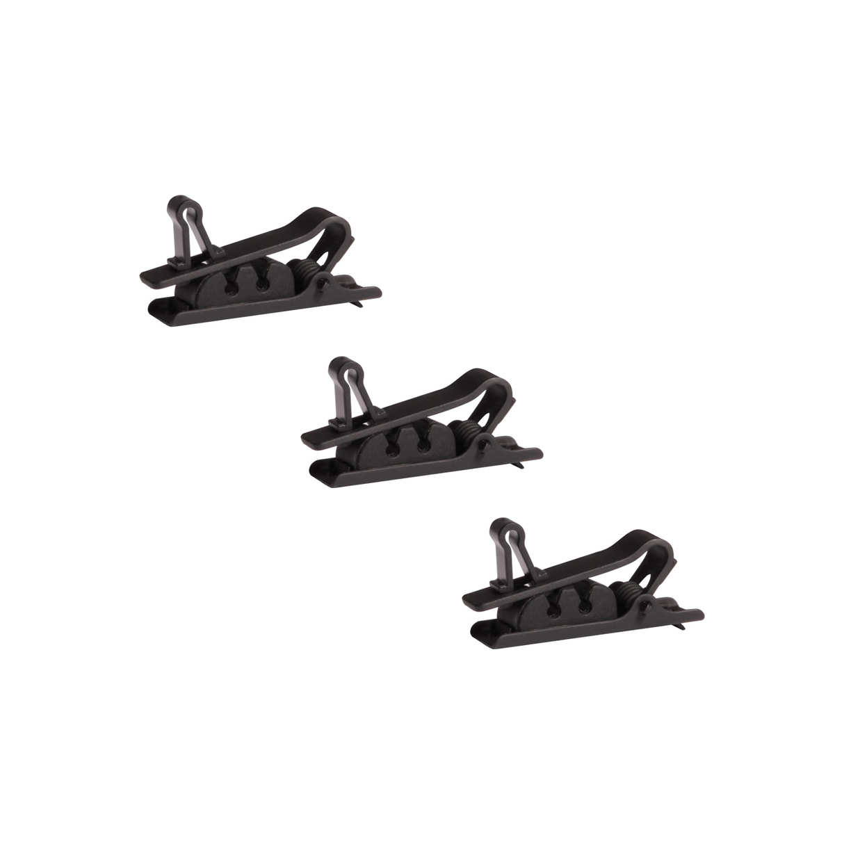 Shure TwinPlex Single Tie Clip, 3 pieces (Black)
