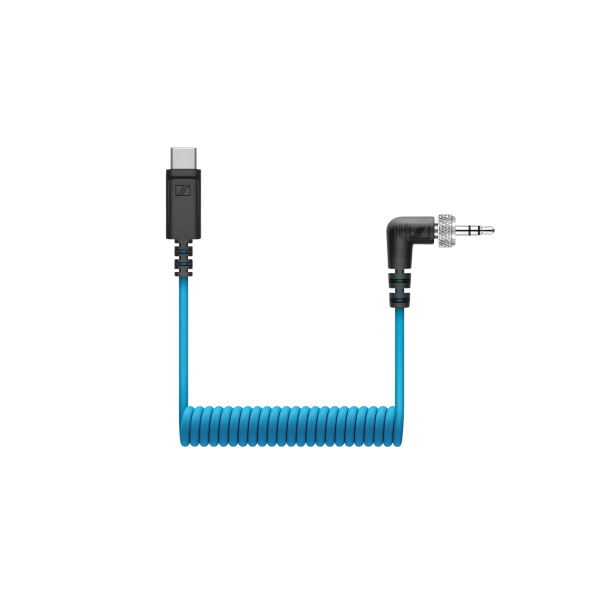 Sennheiser CL 35 USB-C Locking 3.5mm TRS to USB-C coiled cable