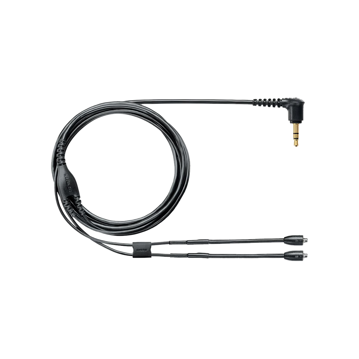 Shure Earphone Replacement Cable 46" with silver coloured nickel plated MMCX (Black)