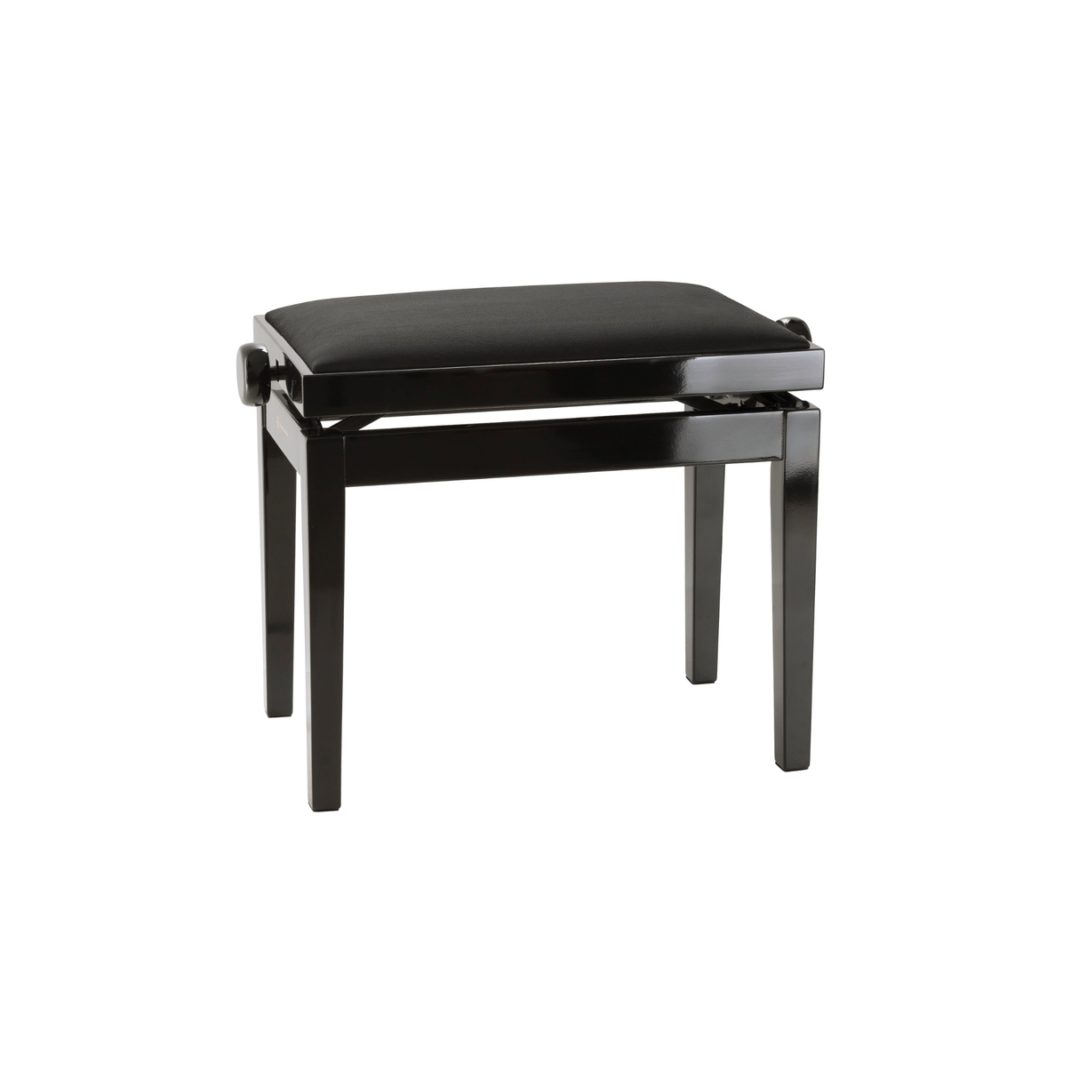 K&M 13961 piano bench, bench black glossy finish, seat black velvet