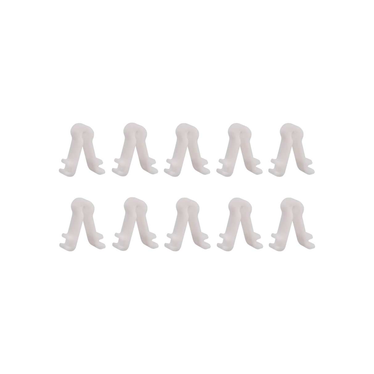 Shure TwinPlex Standoff TL40 Series for single or dual tie clip, 10 pieces (White)