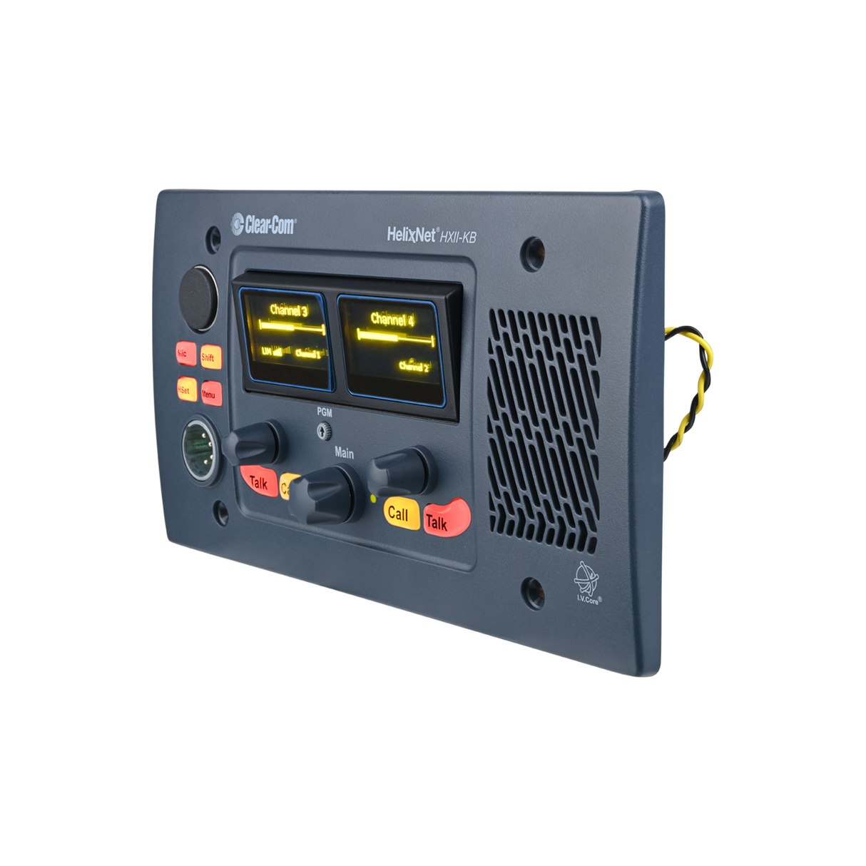 HelixNet Speaker Station: 2/4Ch, Program Audio, (2) GPI, Flush Mount