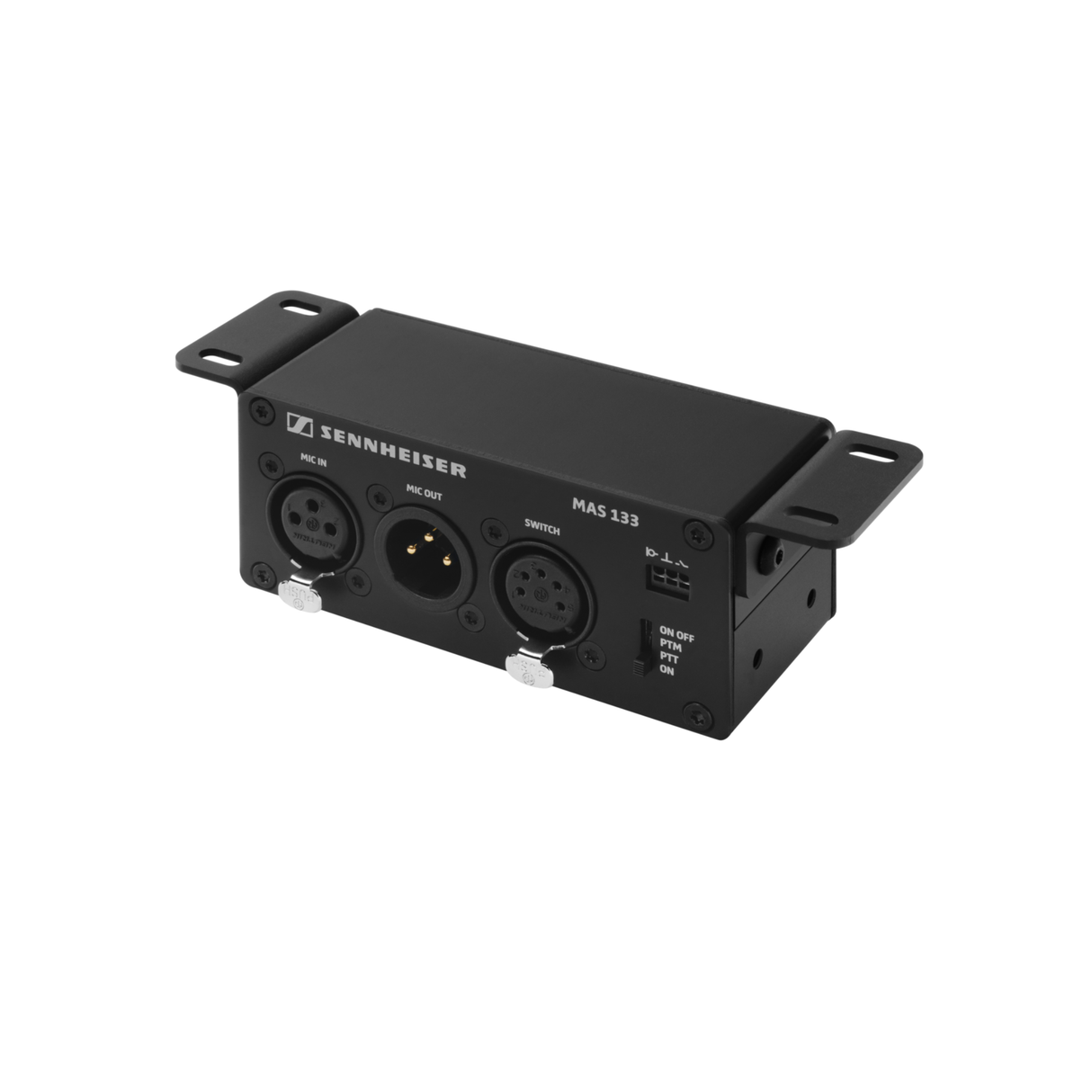 Sennheiser MAS 133 BLACK Microphone control box, mic IN: XLR3-F, mic OUT: XLR3-M, switch: XLR5-F