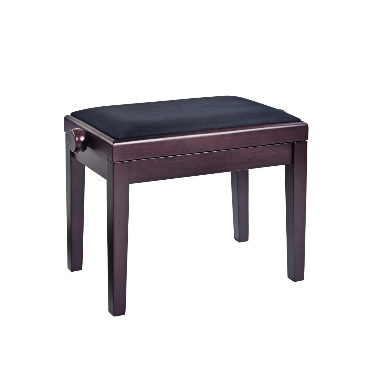 K&M 13928 Piano bench, bench rosewood matt finish, seat black velour