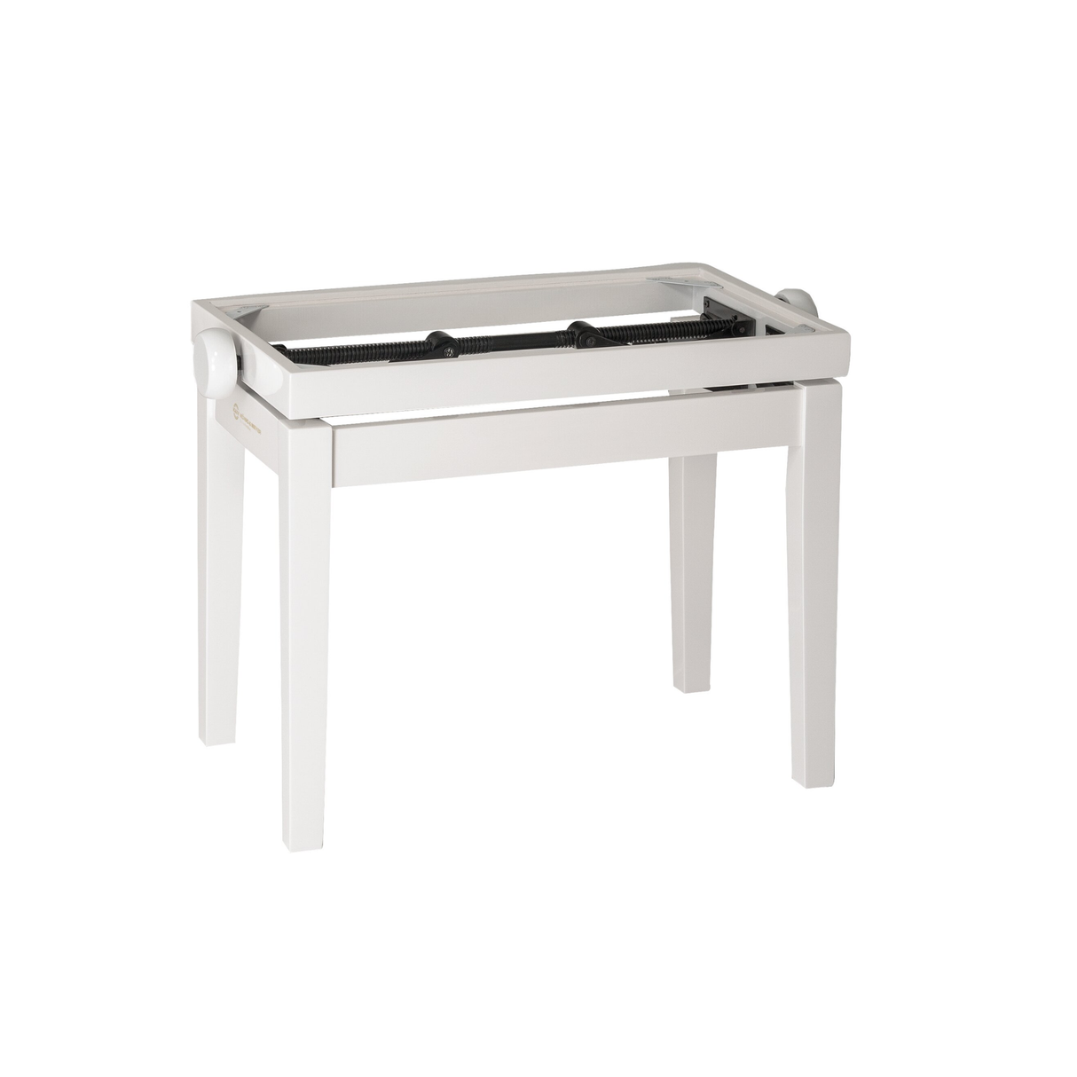 K&M 13711 piano bench, wooden frame, white glossy finish