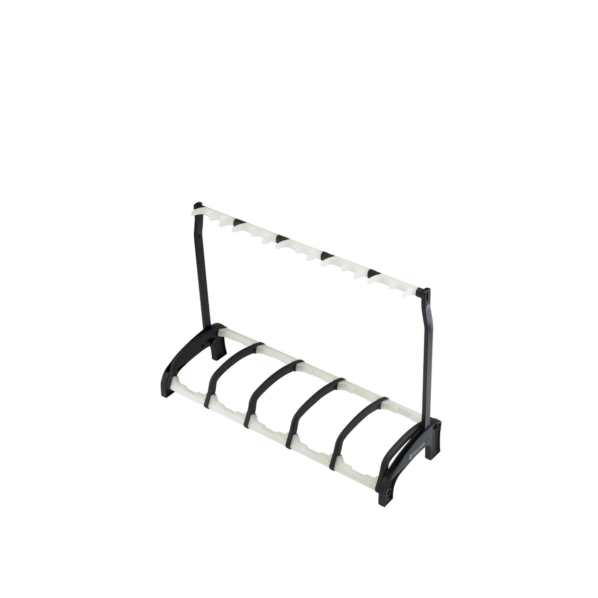 K&M 17515 five guitar stand "Guardian 5", black with translucent support elements