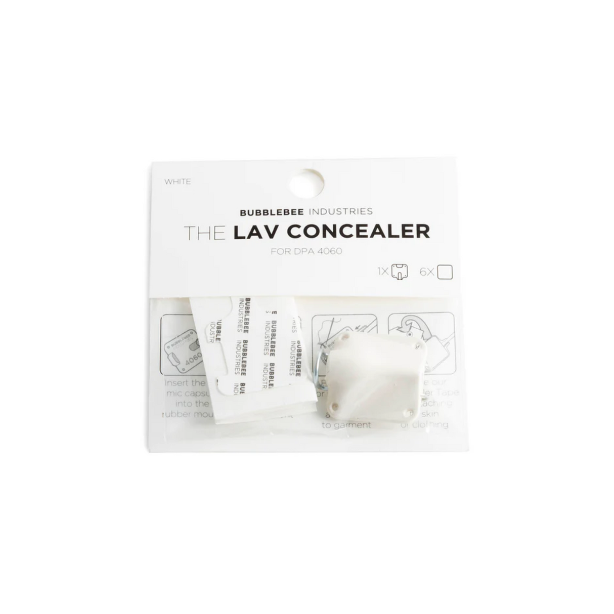 Bubblebee Industries The Lav Concealer for DPA 4060, single, white
