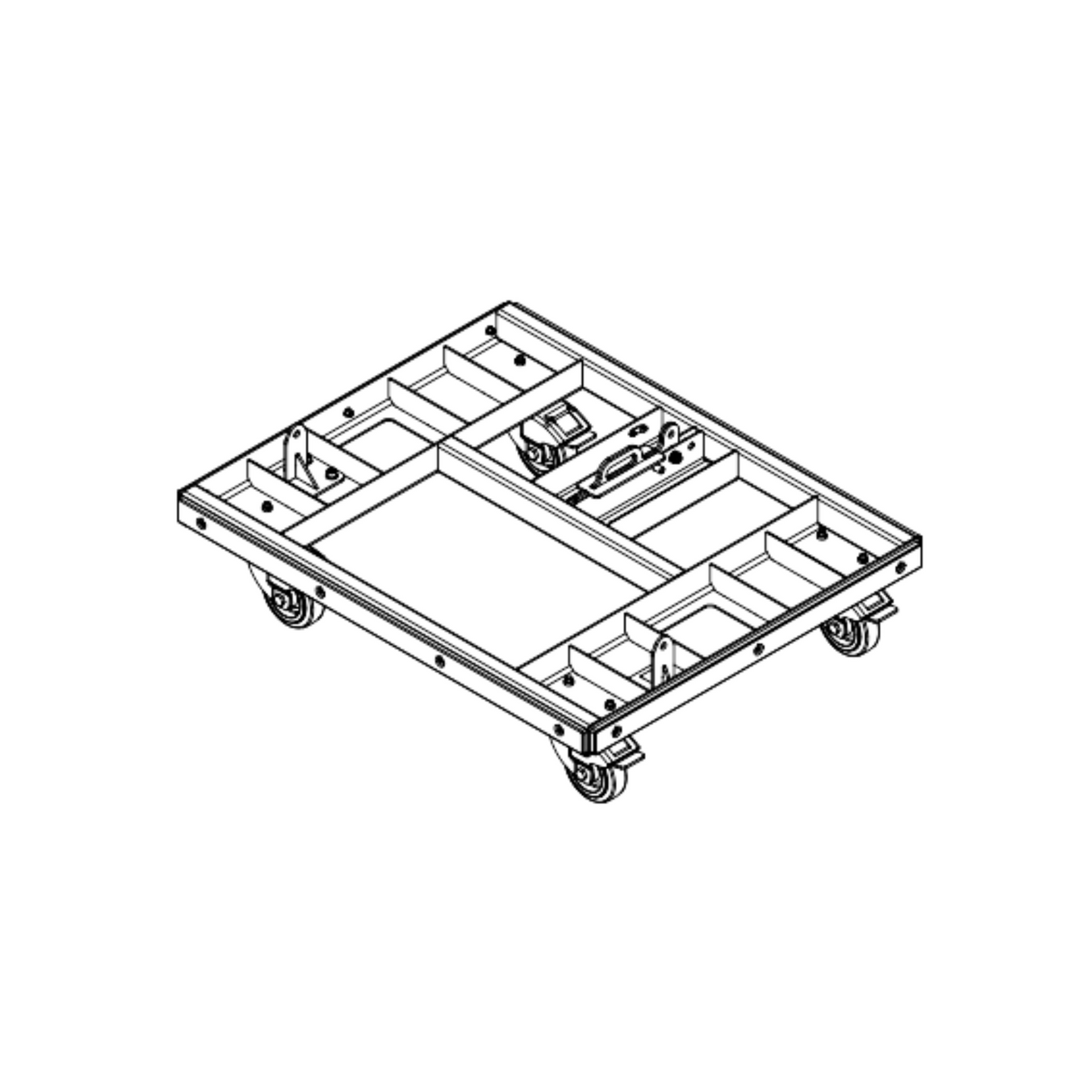 EM Acoustics WC-HALO-B Touring wheelcart for 4 x HALO-B, black