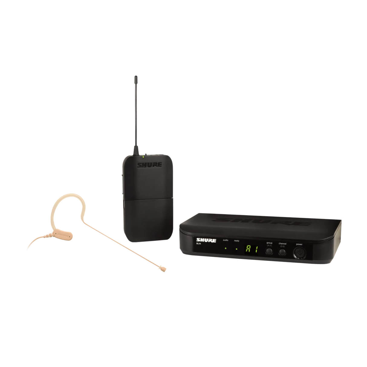 Shure BLXR Wireless System with BLX1 Bodypack and MX153 Earset Headworn (Rack Mount)