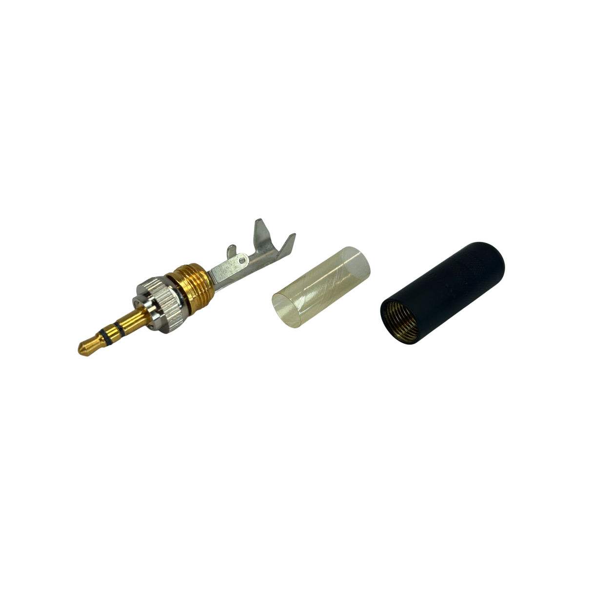 Switchcraft 3.5mm locking connector, black body with gold pin