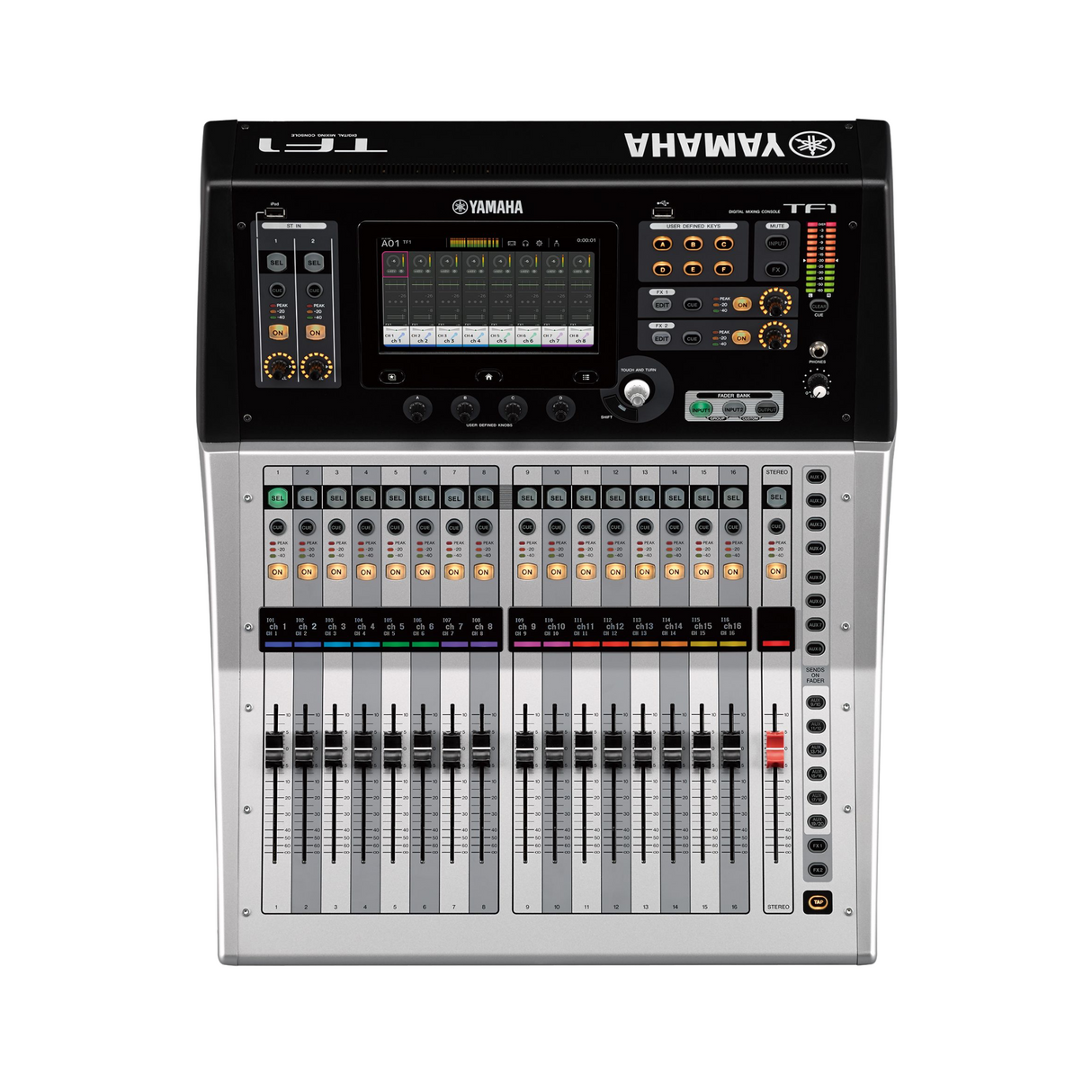 Yamaha compact 16 fader, 40-input (32 mono, 2 stereo, 2 return) digital mixer (uses rackmount kit RK