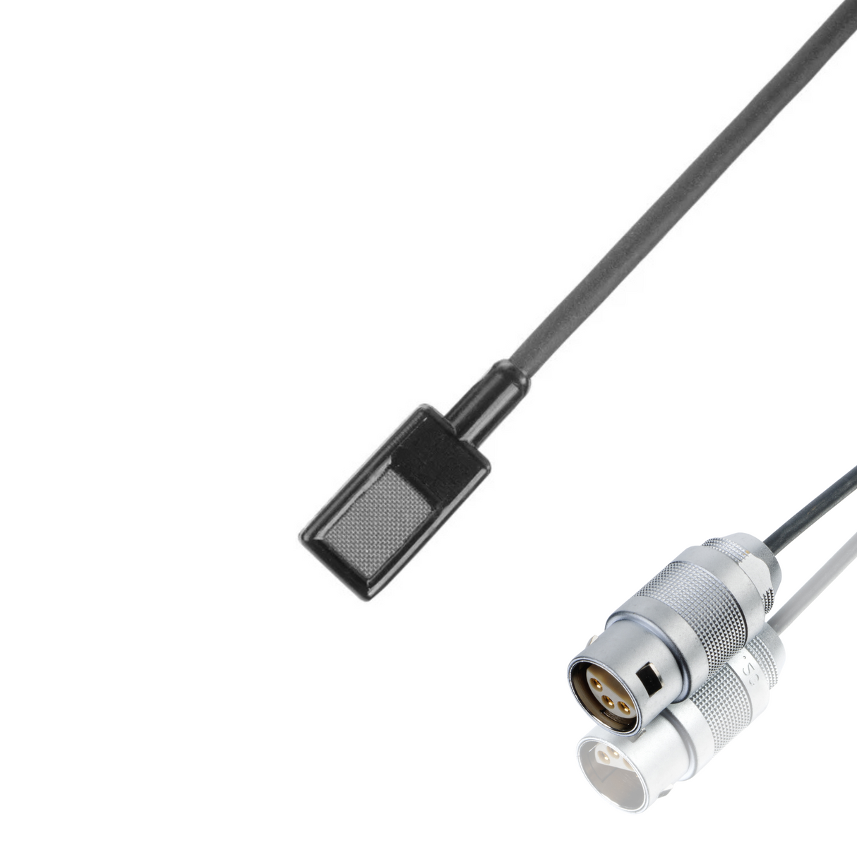 Countryman EMW (square) microphone wired for Audio Ltd 2000/2020, black, shelved HF response