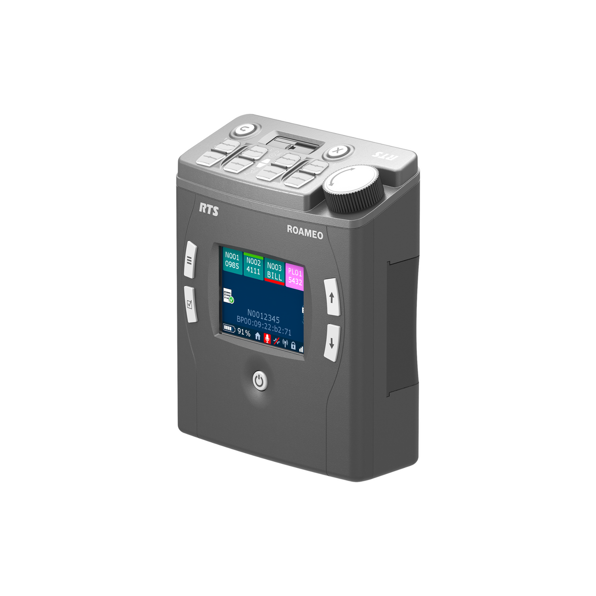 *EX-DEMO* RTS ROAMEO wireless belt pack/key panel with four back lit talk and listen buttons and colour displa