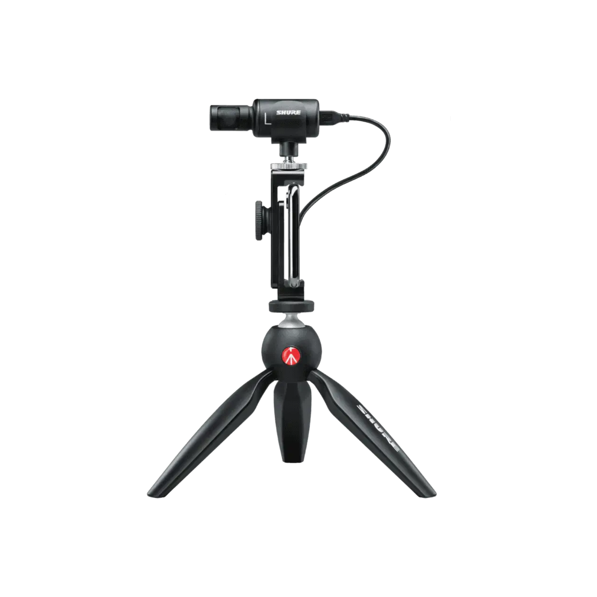 Shure Cardioid or Bidirectional Stereo Condenser Microphone.