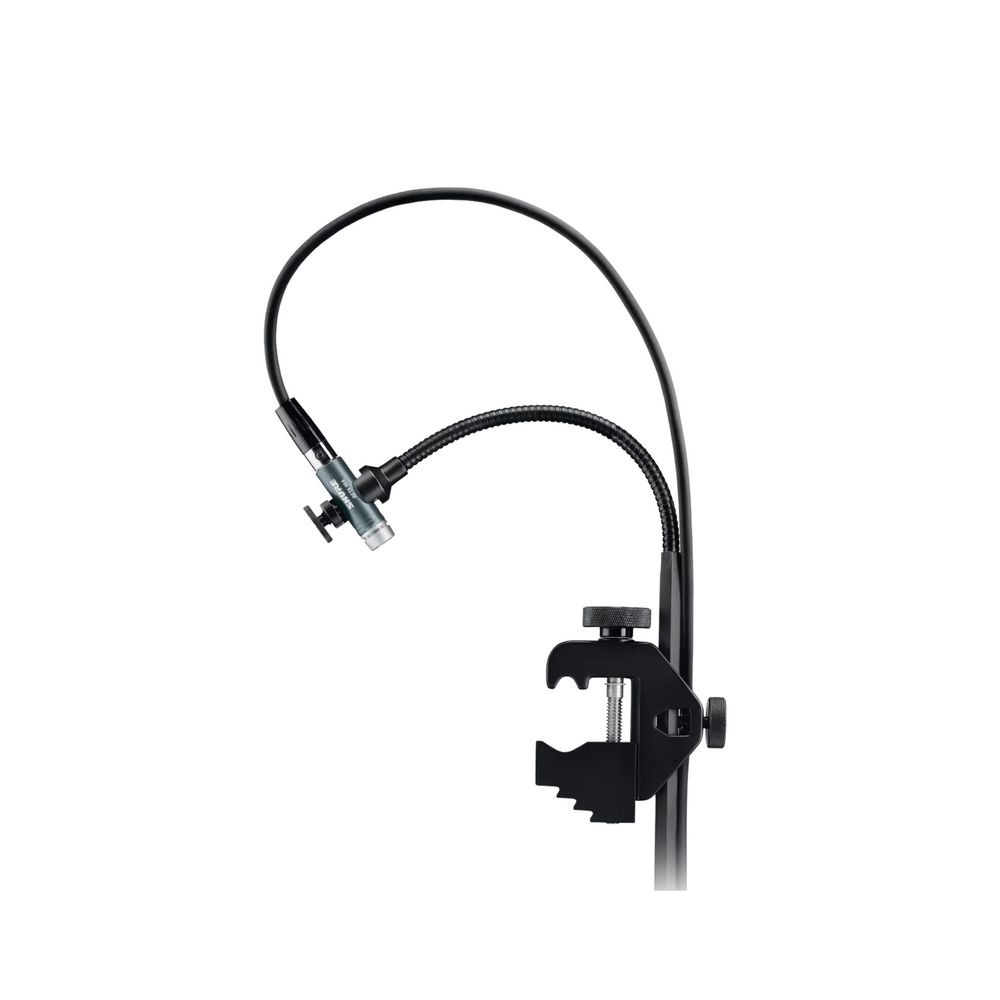 Shure miniature cardioid condenser drum microphone with RPM626 in-line preamplifier, A98D drum mount