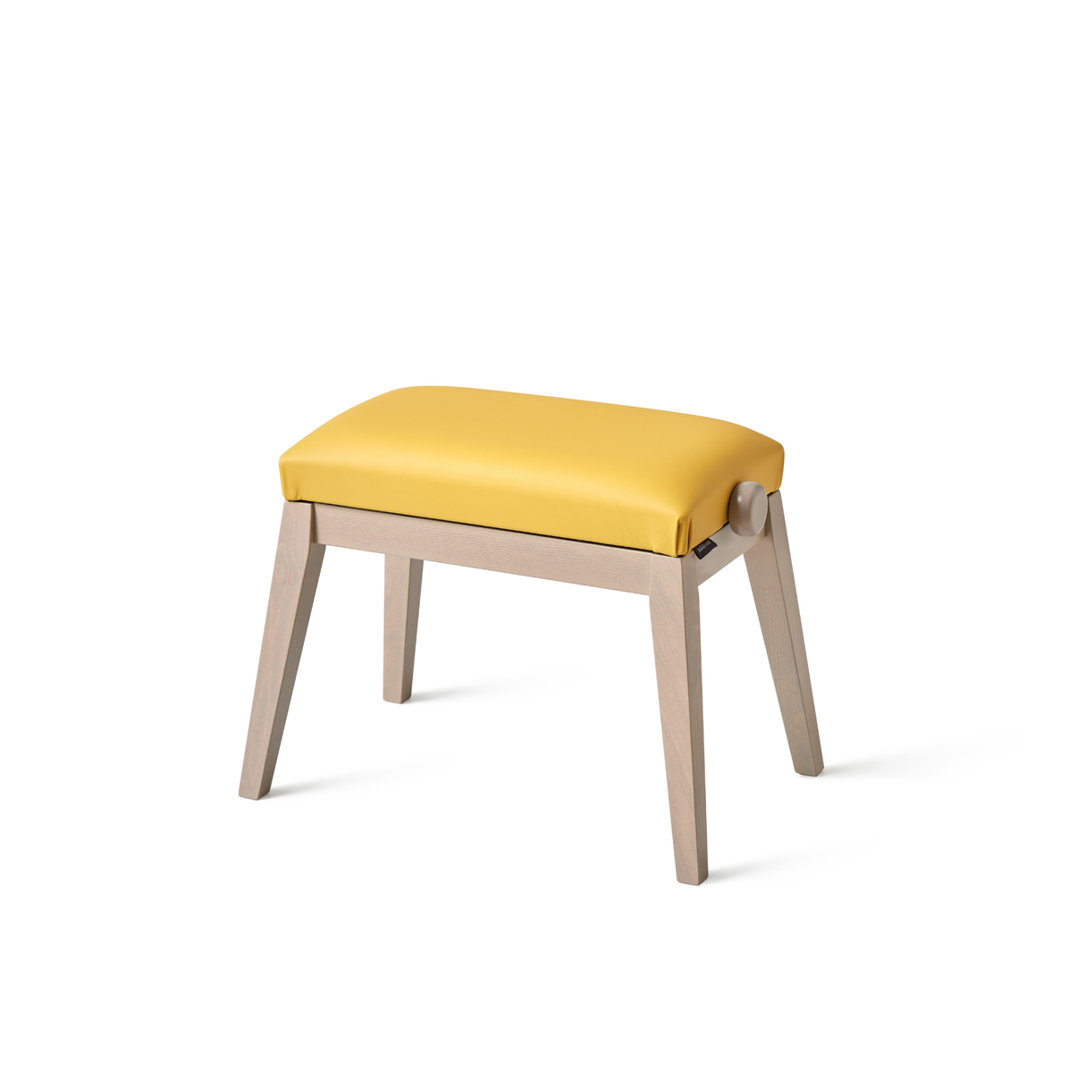 K&M 13942 piano bench, bench gray color, seat yellow imitation leather