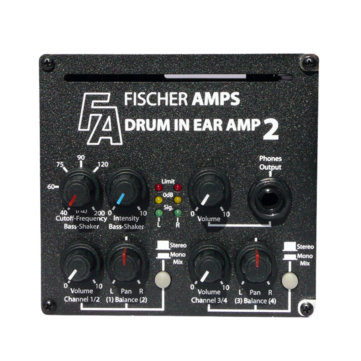 Fischer Amps IEM-DRUM-2 drum in-ear amp, with Bass Pump III and universal mount