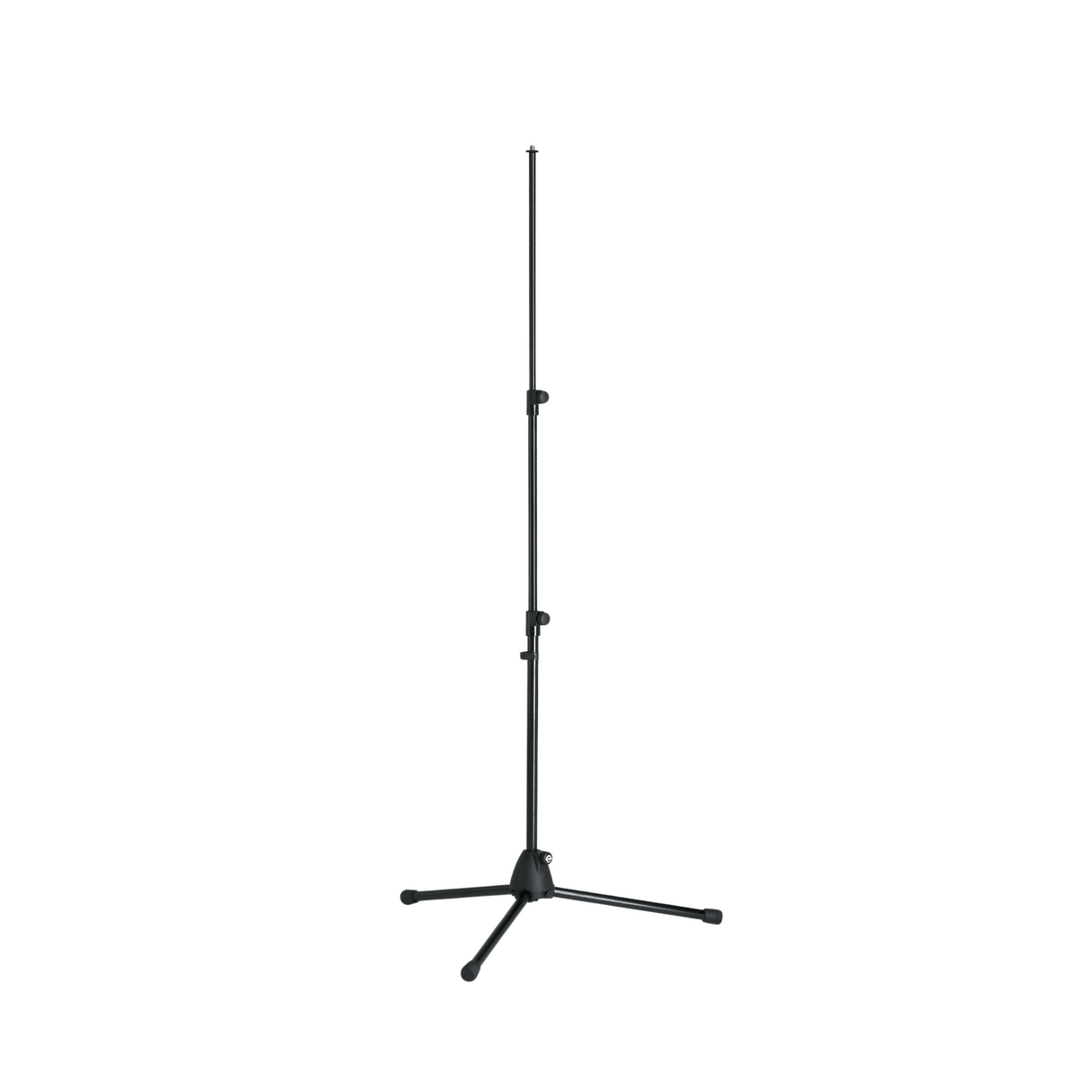 K&M 199 three piece compact microphone stand with lightweight plastic base, maximum height 1480mm