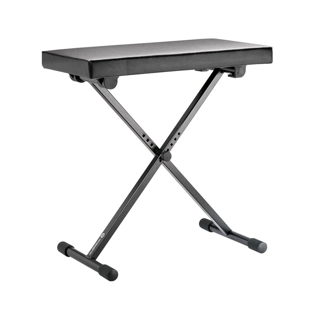 K&M 14065 keyboard bench, black leather