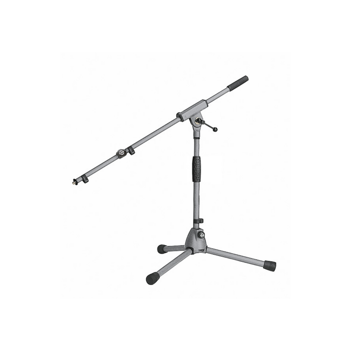 K&M 259 low-level adjustable microphone stand with t-bar 2-piece boom arm, maximum height 645mm, gre