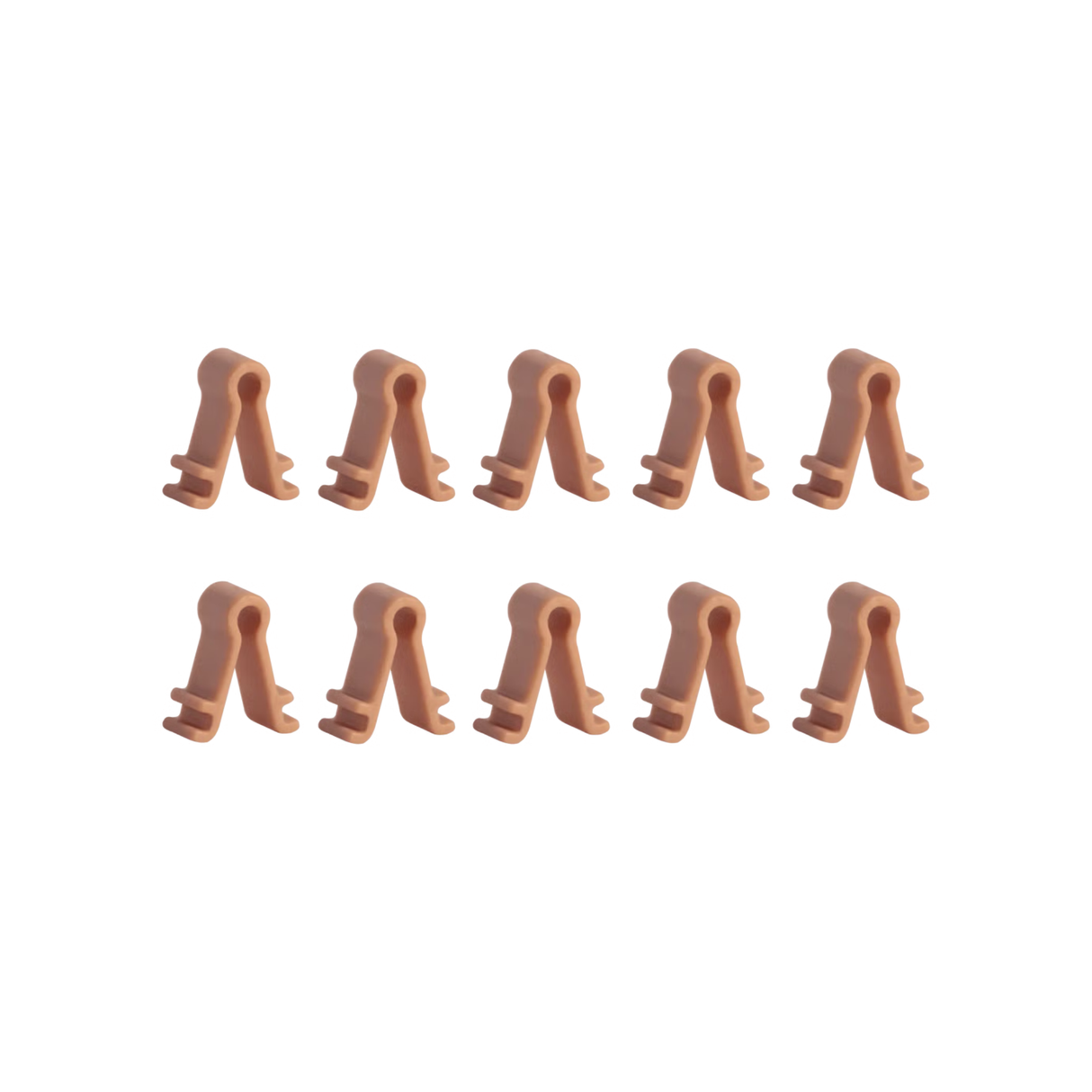 Shure TwinPlex Standoff TL40 Series for single or dual tie clip, 10 pieces (Tan)