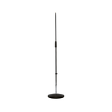 K&M 260/1 adjustable microphone stand with medium round base, maximum height 1575mm, chrome