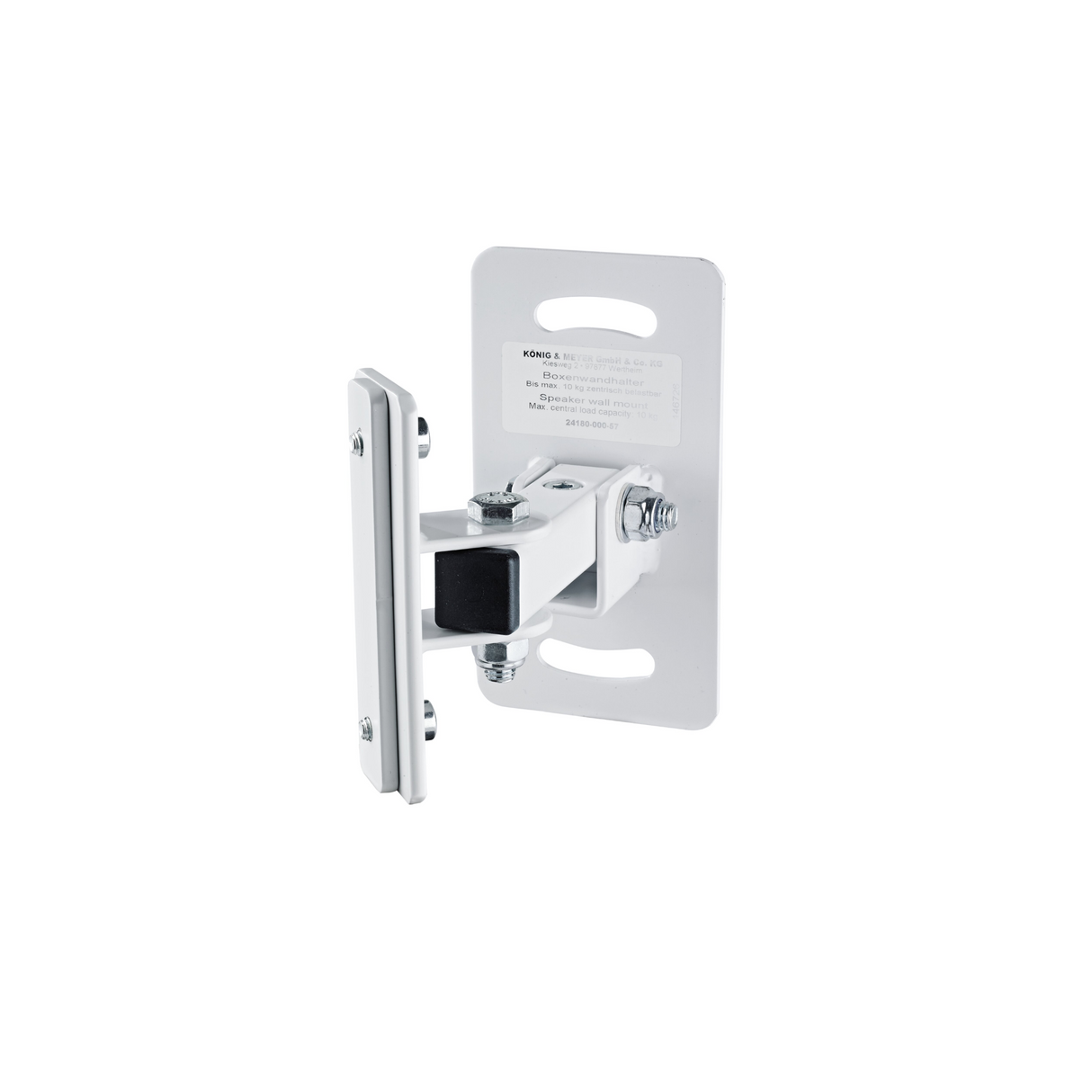 K&M 24180 speaker wall mount, 10kg max, white