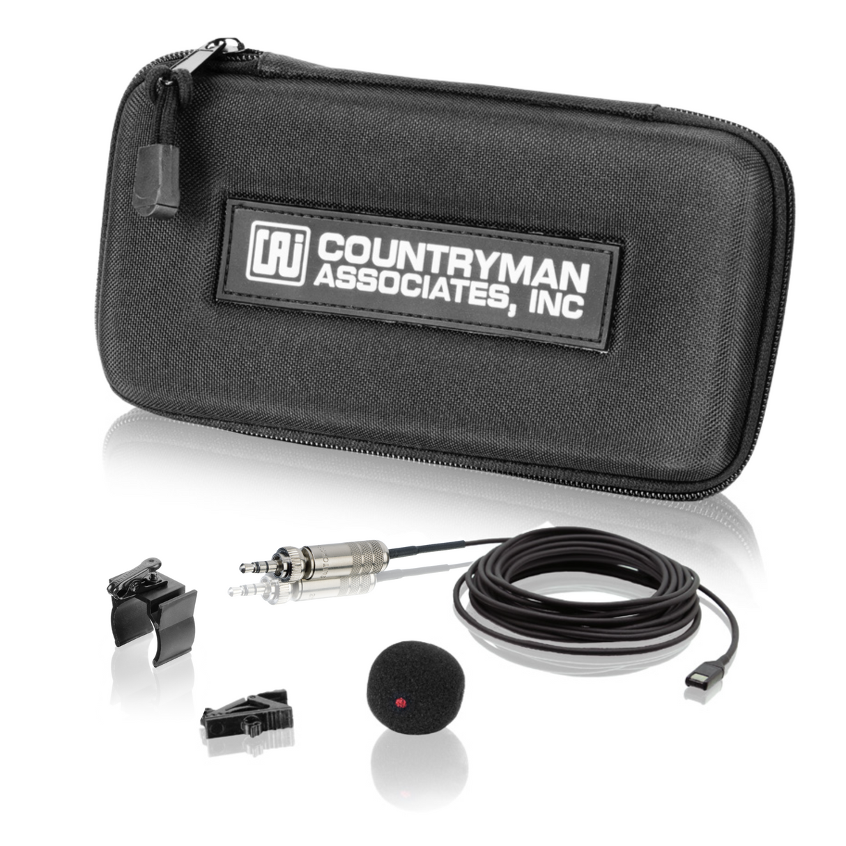 Countryman I2 hypercardioid flute microphone kit, with 5 foot cable, wired for Sennheiser 3.5mm, bla