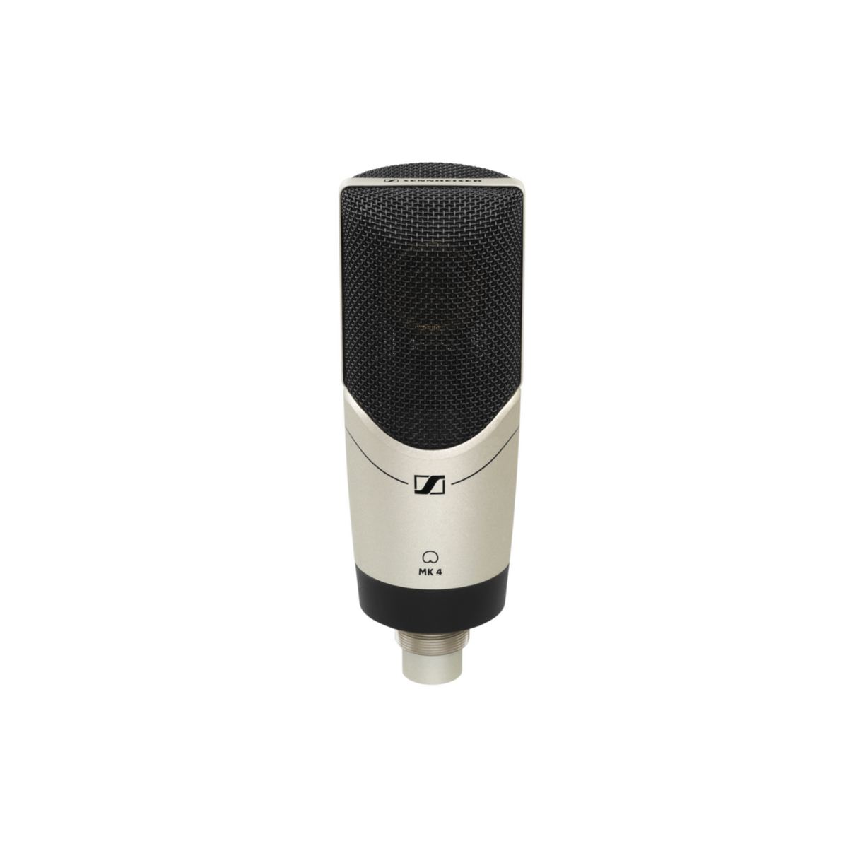 Sennheiser MK 4 Large-diaphragm microphone, true condenser, cardioid, XLR, P48, silver, including st