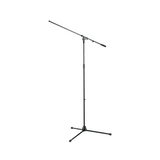 K&M 21021 overhead microphone stand complete with boom arm and t-bar, maximum height 2010mm, black